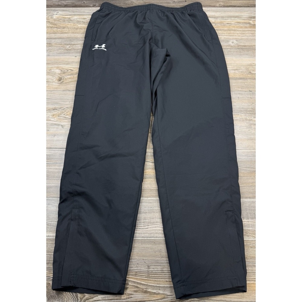 Under Armour Mens Vital Woven Pants Size XL (36 x 32.5) Black Loose Fit Zip Leg